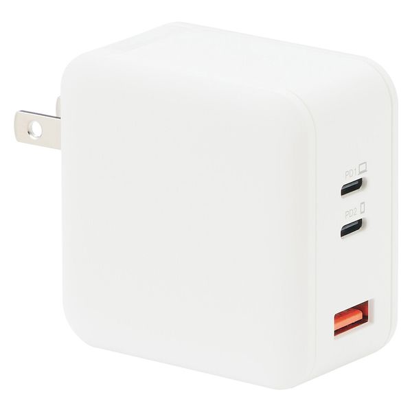 無印良品 急速充電器（USB-C 2ポート USB-A） MJ-PD2C1A 良品計画 - アスクル