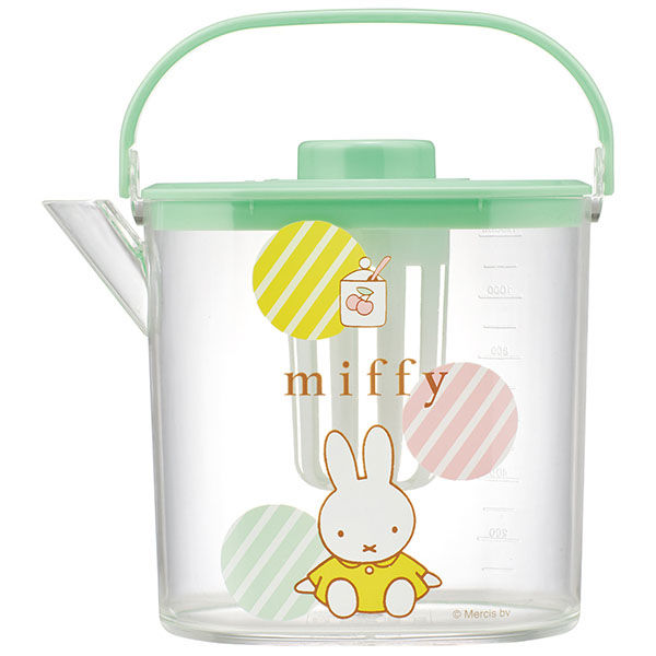 スケーター CM10 茶漉し付冷茶ポット 1.2L 【miffy パステル】 662058-CM10 1個（直送品） - アスクル