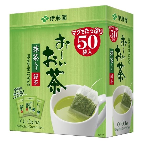 伊藤園 おーいお茶 エコティーバッグ 緑茶（抹茶入り） 1箱（50