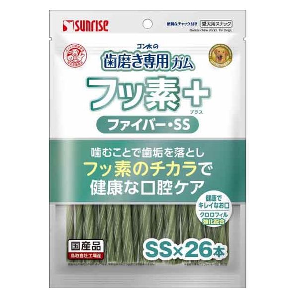 ゴン太の歯磨き専用ガム フッ素プラス ファイバー SS クロロフィル入り 国産 26本入 1袋 マルカン 犬用 おやつ