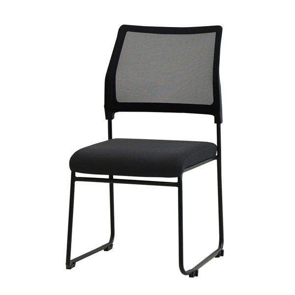 Netforce ワンカラーミーティングチェア 肘無 スタッキング