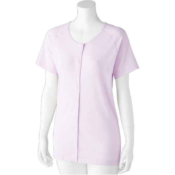 ケアファッション 3分袖ホックシャツ(2枚組) 綿100%抗菌防臭 着心地快適 婦人用 LV 3L 8986725 1組（直送品）