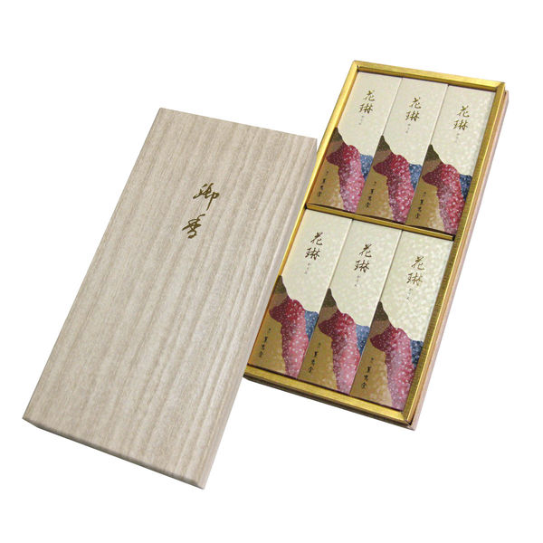薫寿堂 線香 ご進物用 花琳 和装紙箱 短寸6入 5002 1個（直送品）