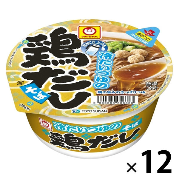 東洋水産 マルちゃん 冷たいつゆの鶏だしそば 1セット（12個） - アスクル