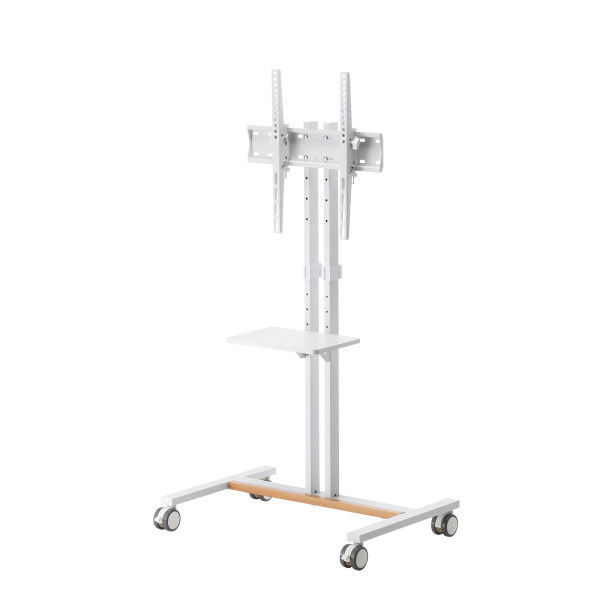 サンワサプライ 32～55型対応ロータイプディスプレイスタンド 幅650×奥行444×高さ1226mm ホワイト CR-PL60W 1台（直送品）