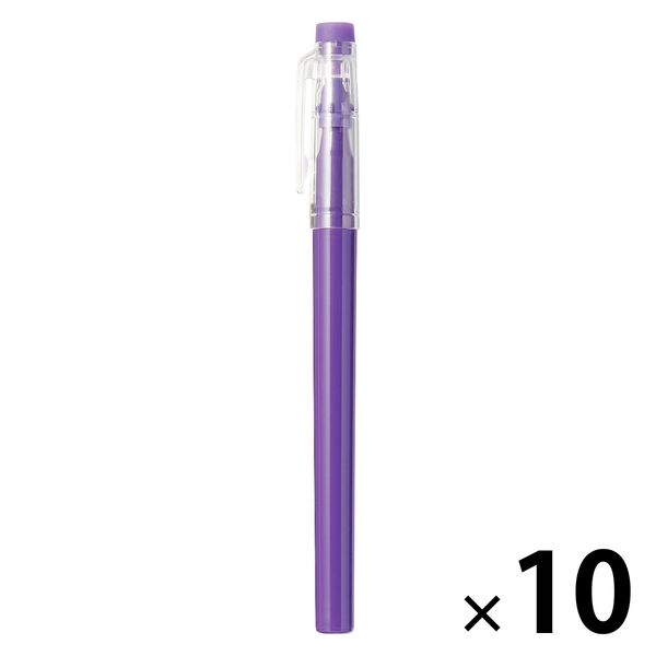 無印良品 こすって消せる水性カラーペン 細字 紫 1セット（1本×10） 良品計画