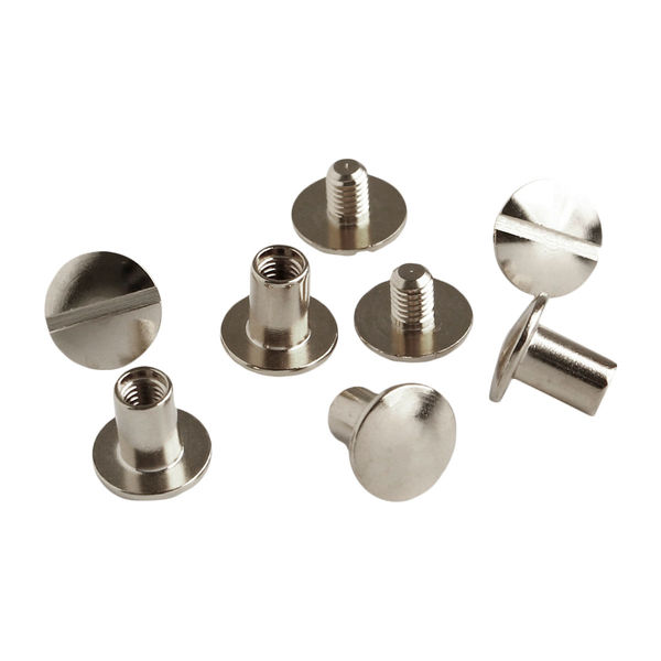 日本紐釦貿易 ネジ式カシメ 足長タイプ φ8mm 4個入 シルバー 日本紐釦貿易 ネジ式カシメ 足長タイプ φ8mm 4個入 シルバー
