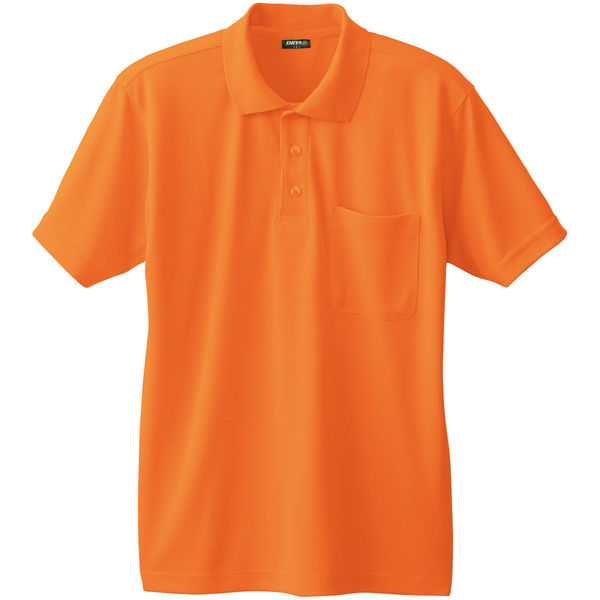 桑和（SOWA） 半袖ポロシャツ（胸ポケット） オレンジ 3L  50397　1着（直送品）