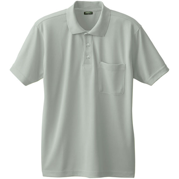 桑和（SOWA） 半袖ポロシャツ（胸ポケット） シルバーグレー M  50397　1着（直送品）