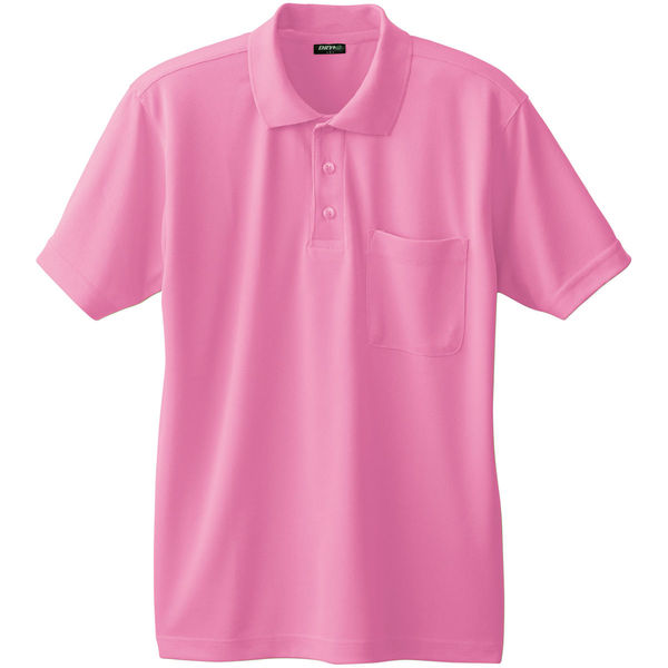 桑和（SOWA） 半袖ポロシャツ（胸ポケット） ピンク L  50397　1着（直送品）
