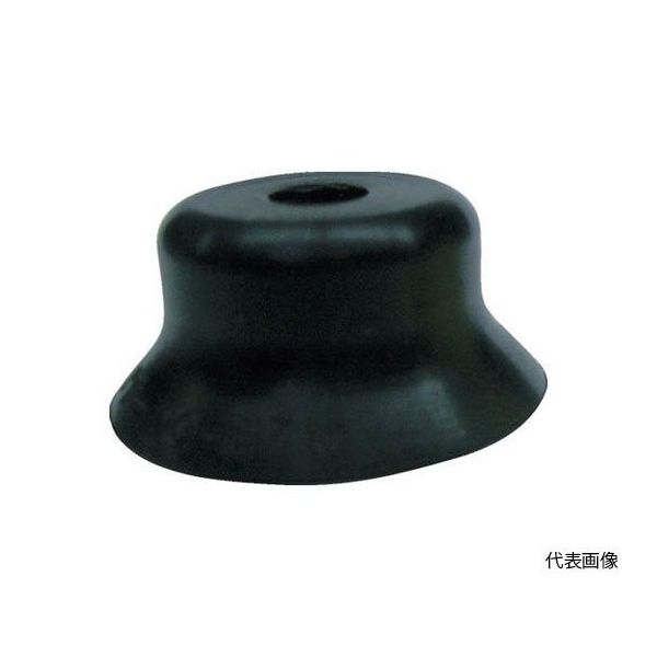 コンバム 吸着パッド 平型ワンタッチ取付 Φ5 ニトリルゴム 黒色 PFG-5A-N 1個 62-8987-10（直送品）