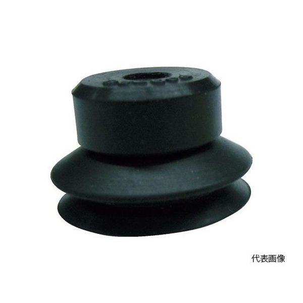 コンバム 吸着パッド ジャバラトメネジ取付 Φ10 ニトリルゴム 黒色 PJG-10-N 1個 62-8987-73（直送品）