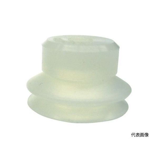 コンバム 吸着パッド ジャバラトメネジ取付 Φ15 シリコンゴム 乳白色 PJG-15-S 1個 62-8987-76（直送品）