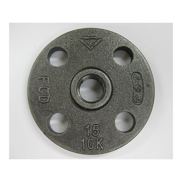 吉年 ネジ込フランジ J10K 黒(20A、3/4B) 10KFC-F-20A 1個 62-6220-78（直送品）