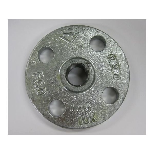 吉年 ネジ込フランジ J10K 白(15A、1/2B) シロ10KFC-F-15A 1個 62-6229-68（直送品）