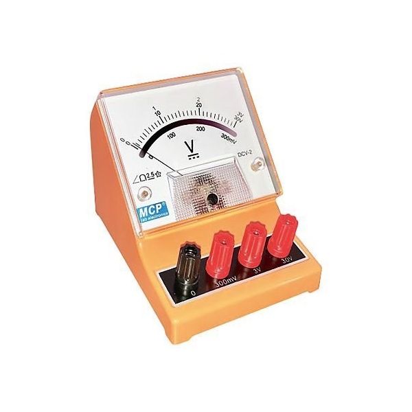 Shanghai MCP アナログ指示計 直流電圧計 0ー300mVー3Vー30V DCV-2 1個 4-3205-04（直送品）