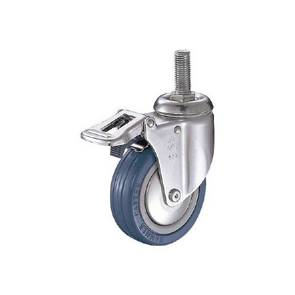 ハンマーキャスター オールステンレスねじ込トータルロックゴムB車 915SMARB100 1個 62-0131-36（直送品）