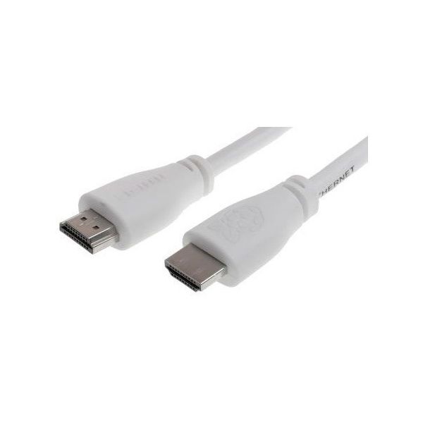 Raspberry Pi Official ラズベリーパイ White HDMIケーブル2m CPRP020-W 1個 63-2998-70（直送品）