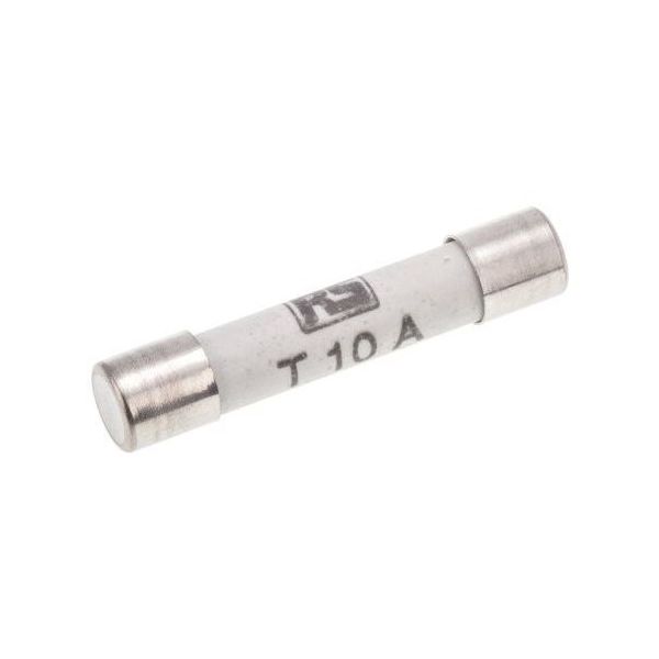 セラミック管ヒューズ 10A (タイムラグ) 6.3x32mm 500V ac 1袋(10個入) 414-061 1袋(10個)（直送品）