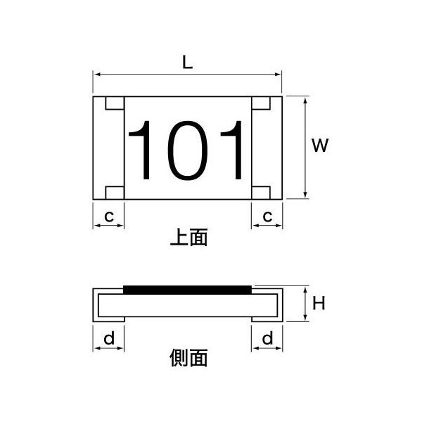釜屋電機 厚膜チップ抵抗器 3216サイズ 1袋(100個入) RMC1/8K182FTP 1袋(100個) 63-4561-14（直送品）