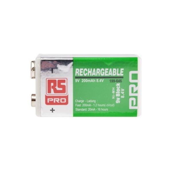 アールエスコンポーネンツ 9 V充電式バッテリ 199-646 1個 63-4584-33（直送品）