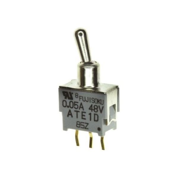 ニデックコンポーネンツ トグルスイッチ SPDT OnーOn ATE1D-2M3-10-Z 1個 63-4589-03（直送品）