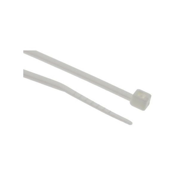 アールエスコンポーネンツ 結束バンド 100mmx2.5 mm 白 ナイロン 66 1袋(100個入) 389-864 1袋(100個)（直送品）