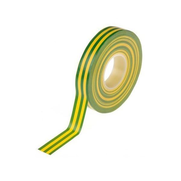 Advance Tapes PVC絶縁テープ 緑/黄 幅 12mm 長さ 20m AT7 1巻(20メートル入) 193974 1巻（直送品）