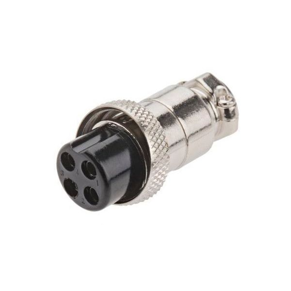 アールエスコンポーネンツ 丸形コネクタ ZCシリーズ 接触コンタクト オス 4極 メス 111-5756 1個 63-4661-39（直送品）