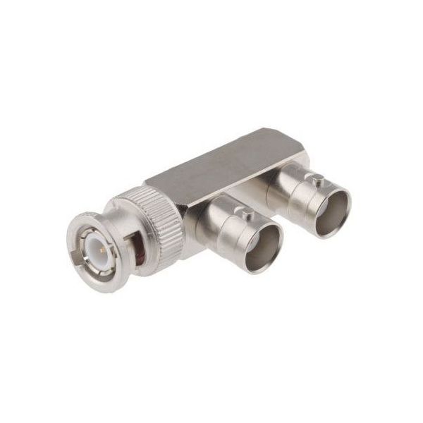 Telegartner 同軸 変換アダプタ T型分岐 BNC プラグ ー ージャック J01004A0002 1個 63-4662-24（直送品）