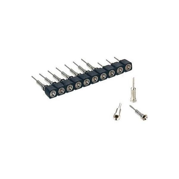 ピンヘッダ ピンソケット 1列 ストレート 2.54mm 10極 スルーホール 1袋(5個入) 712-87-110-41-001101（直送品）