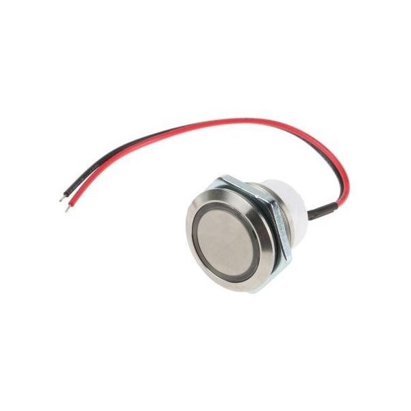 プッシュボタンスイッチ 単極単投(SPST) 250 mA @ 12 V dc モーメンタリ パネルマウント 48M 112R 1個（直送品）