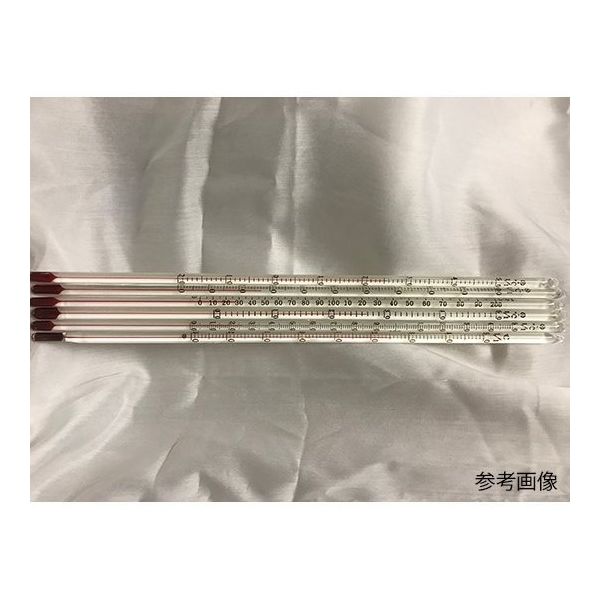 日本計量器工業 赤液棒状温度計 0~200°C JC-2085 1本 63-5733-48（直送品）
