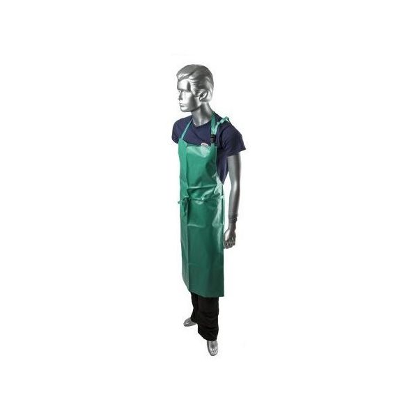 ALPHA SOLWAY 耐薬品エプロン ユニセックス 耐薬品性 PVC 緑 CMA 48 X 36 1個 63-6641-79（直送品）