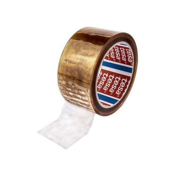 TESA ガムテープ幅:50mm長さ:66m 透明 04089-00252-06 1個 63-6719-13（直送品）