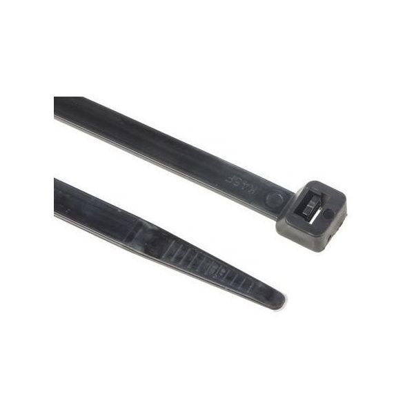 結束バンド， 300mm x 7.6 mm， 黒， ナイロン 66 1袋(100個入) 811-1511 1袋(100個)（直送品）