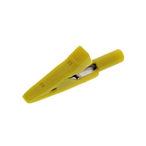 SKS Kontakttechnik わに口クリップ 8A 4mm， 黄 930317803 1個 63-7979-62（直送品）