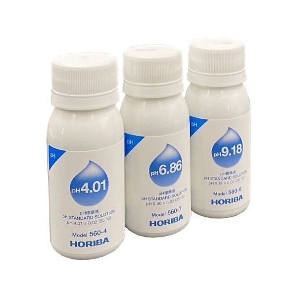 堀場製作所 pH4.01/pH6.86/pH9.18 標準液セット 各60mL 3本入