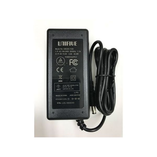 ユニファイブ ACアダプター UNI345-1238 EIAJ-4 1個 64-6446-52（直送品）