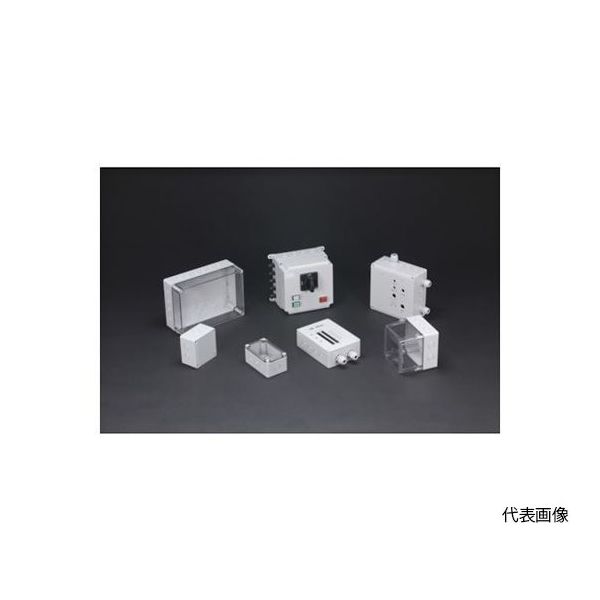 タカチ電機工業 ノックアウト付防水・防塵ボックス ホワイトグレー 125×125×100 SPCM131310G 1台 64-6720-37（直送品）