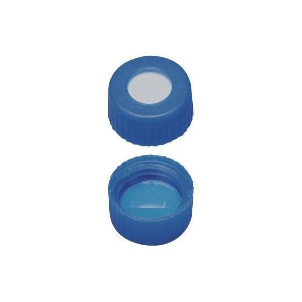 LaーPhaーPack シリコン/PTFE セプタム付キャップ スリット入 青
