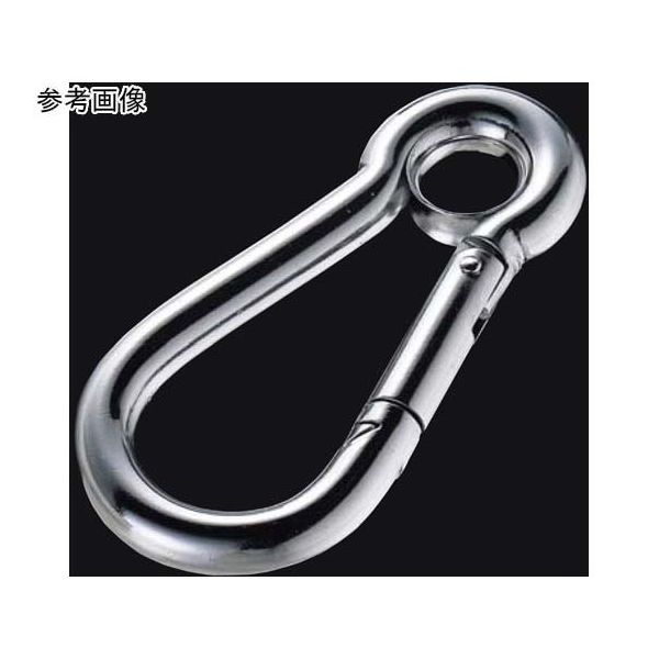 ふじわら カラビナA型(リング付) ステンレス 5mm KF-A5 1個 65-2089-27（直送品）