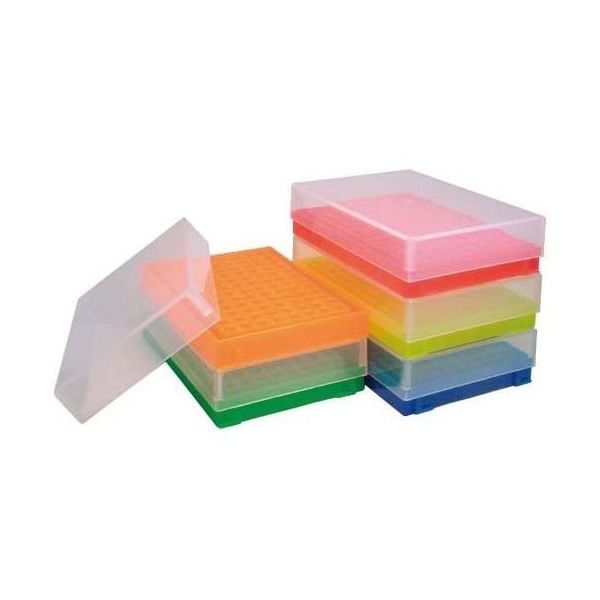 ビーエム機器 PCRチューブ用ラック 96穴 5色セット 5個入 R-7909-2 1パック(5個) 65-3840-64（直送品）