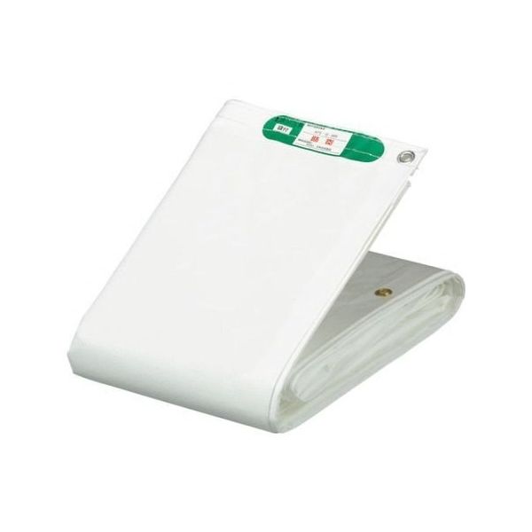 萩原工業 国産塩ビ防炎シート 足場用 ホワイト 1.8m×3.4m KEB1834 1枚 63-2438-15（直送品）