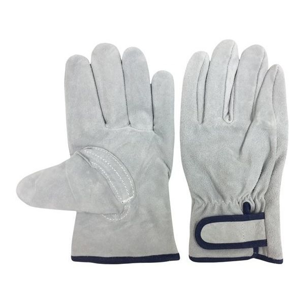 小野商事 牛床革手袋 マジックテープ 内綿 Mサイズ AG442-M 1双 65-0307-87（直送品）