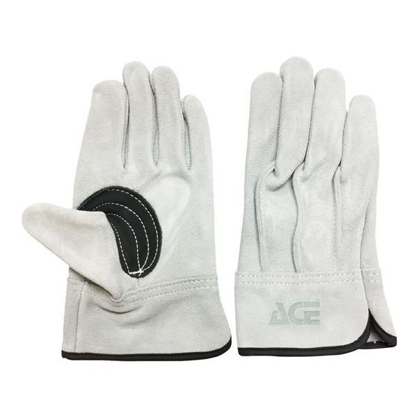 小野商事 牛床革手袋 外縫い 黒アテ Lサイズ AG4601-L 1双 65-0307-64（直送品）