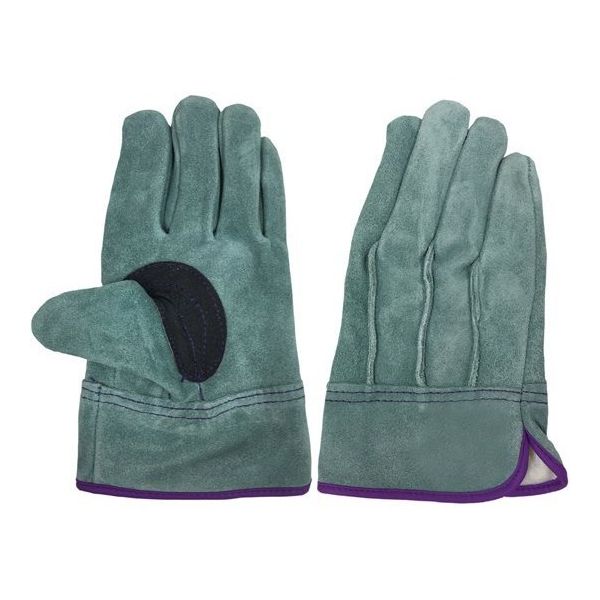 小野商事 牛床革手袋 オイル加工 外縫い 玄武 Lサイズ AG4809-L 1双 65-0306-66（直送品）