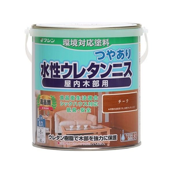 和信ペイント 水性ウレタンニス チーク 0.7L #941702 1個 64-8285-48（直送品）