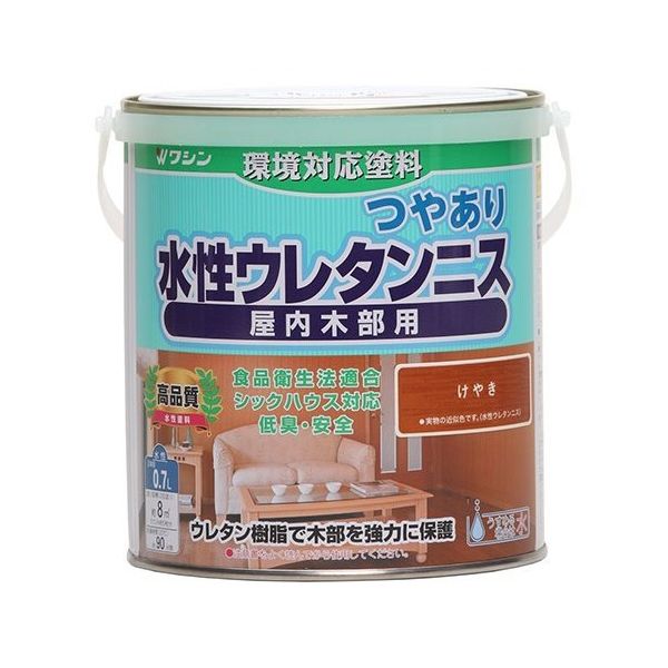 和信ペイント 水性ウレタンニス けやき 0.7L #941706 1個 64-8285-51（直送品）