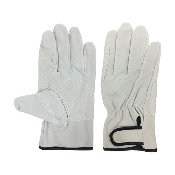 小野商事 豚床革手袋 マジックテープ アテ付 10双組 Lサイズ AG547-10P-L 1組(10双) 65-0306-96（直送品）